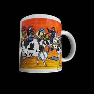 Sherwood Brands 2003 Moosical Cows Bluegrass Cowtown Band Mug Tea Coffee